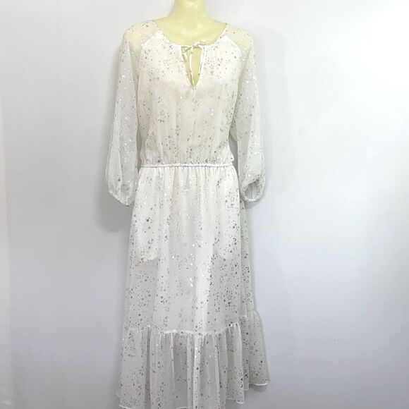Gap Dress Starry White Fit and Flare NWOT Size Small - Picture 1 of 8